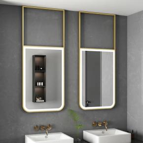 Metal Framed Hanging LED Mirror