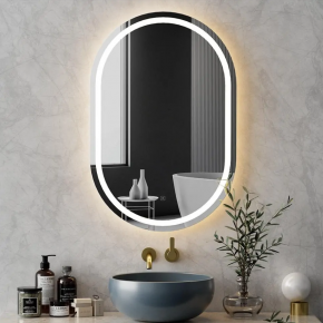 Race Track Shape LED Mirror